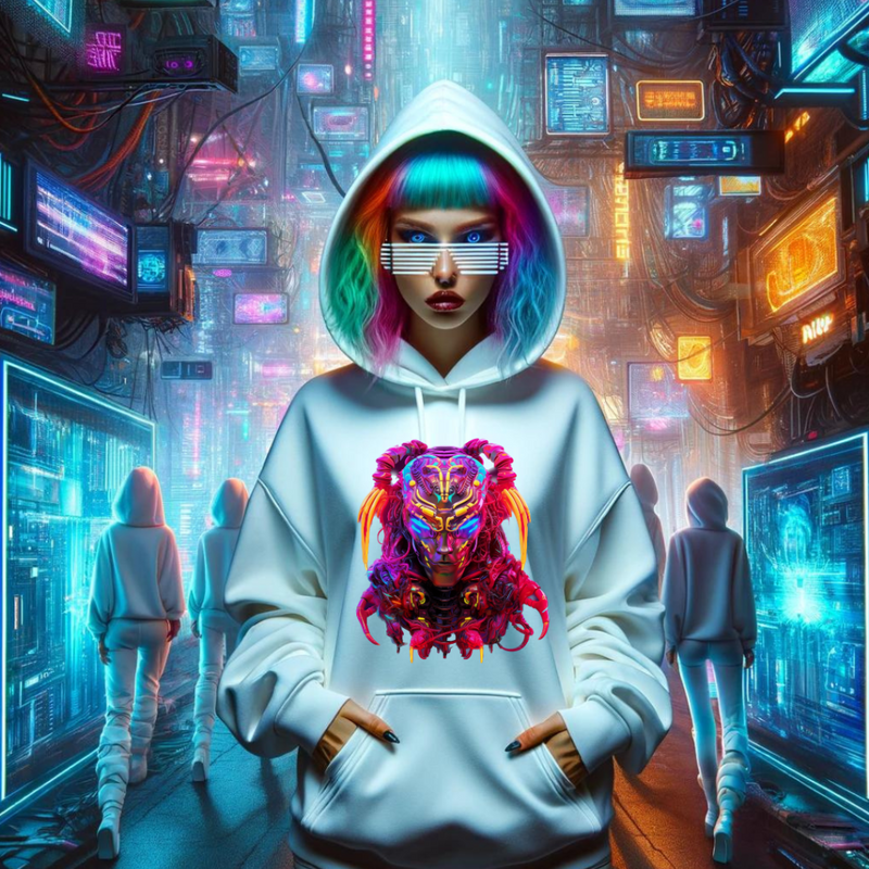 Scorpio Pullover on an AI Model