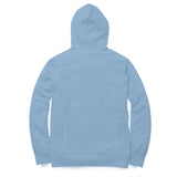 Back View - blue hoodie with dragon design