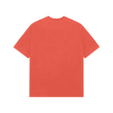 Back View - brick red rolling stones oversized tee