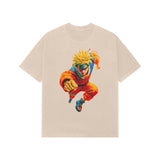 beige naruto oversized tee