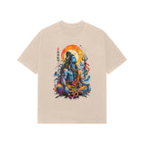 beige shiv shankar printed t shirt