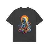 black shiv shankar printed t shirt
