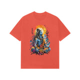 brick red shiv shankar printed t shirt