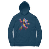 navy blue oversized teddy hoodie