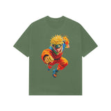 green naruto oversized tee