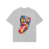 grey rolling stones oversized tee