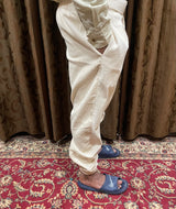 white high waisted gurkha pants