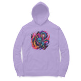 lavender hoodie with dragon design