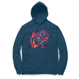 navy blue hoodie with dragon design