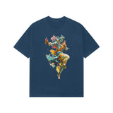 navy blue shiv printed t shirt