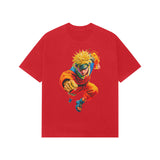 red naruto oversized tee