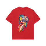 red rolling stones oversized tee