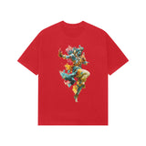 red shiv printed t shirt