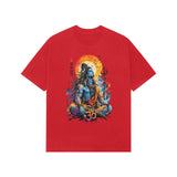red shiv shankar printed t shirt